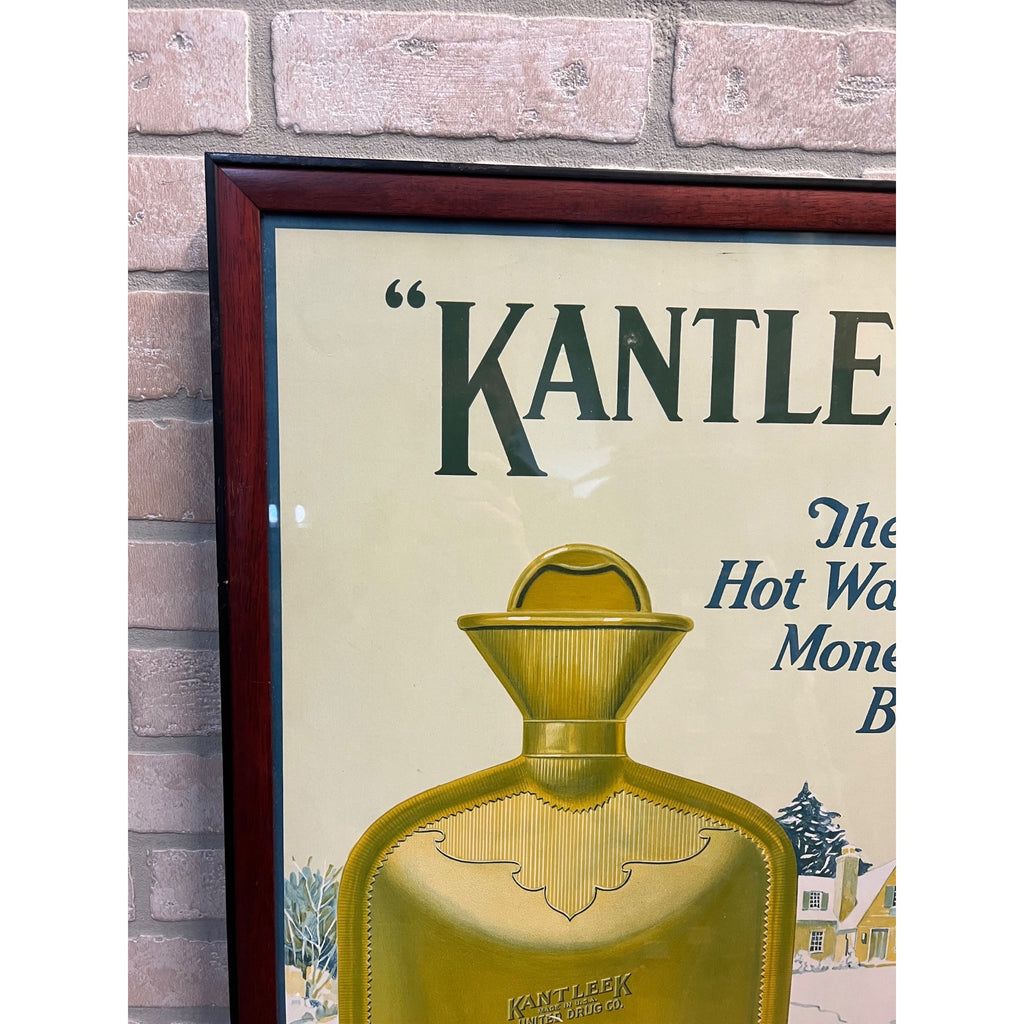 Vintage Kantleek Advertising Sign Poster Hot Water Bottle