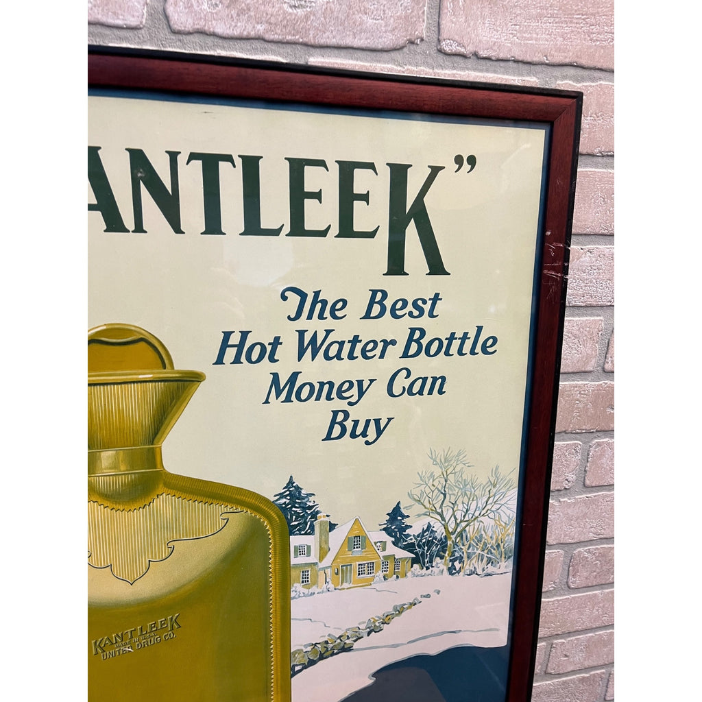 Vintage Kantleek Advertising Sign Poster Hot Water Bottle