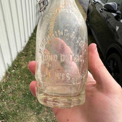 Vintage Nehring & Sons Fond du Lac Wis Mug-Base Soda Bottle 8oz Wisconsin