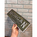 Vintage Morgan Construction Co. Machinery Aluminum Advertising Sign Worcester