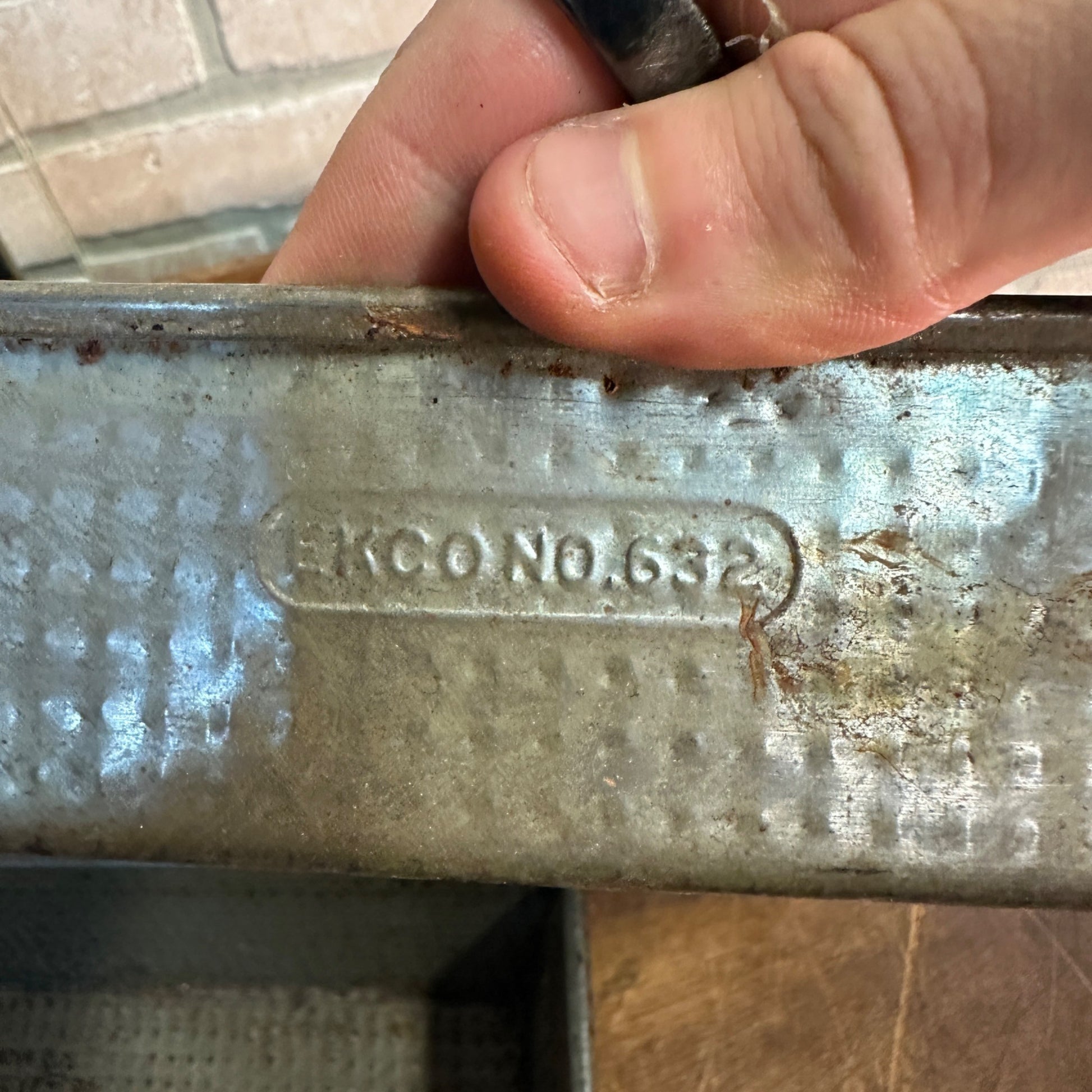 (3) Vintage Ovenex Cake Bread Pans Ekco 632, 47, 57 10" Kitchen decor  Tin