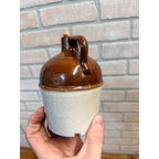 Antique Vintage Pipsqueak Mini Two Tone Stoneware Jug Whiskey