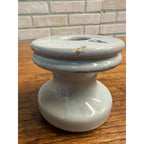 Vintage Victor Industries Light Gray Ceramic Spool Telephone Insulator V94-6