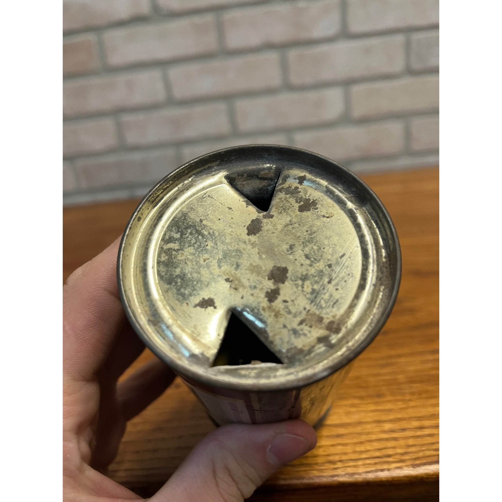 SCHLITZ FLAT TOP BEER CAN~1954 SCHLITZ BREWING CO MILWAUKEE WI SS