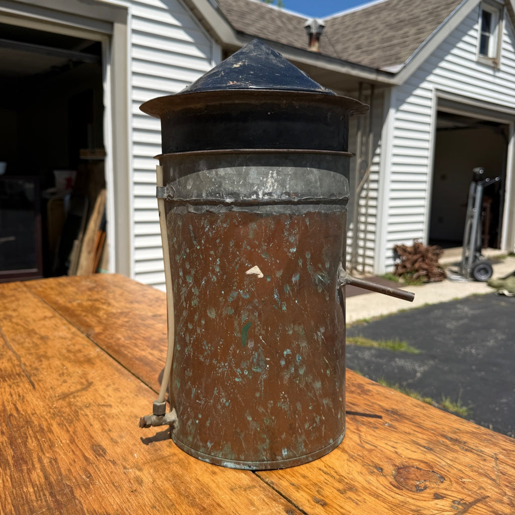 Antique Copper Moonshine Still Condenser Apparatus Primitive Farm Decor