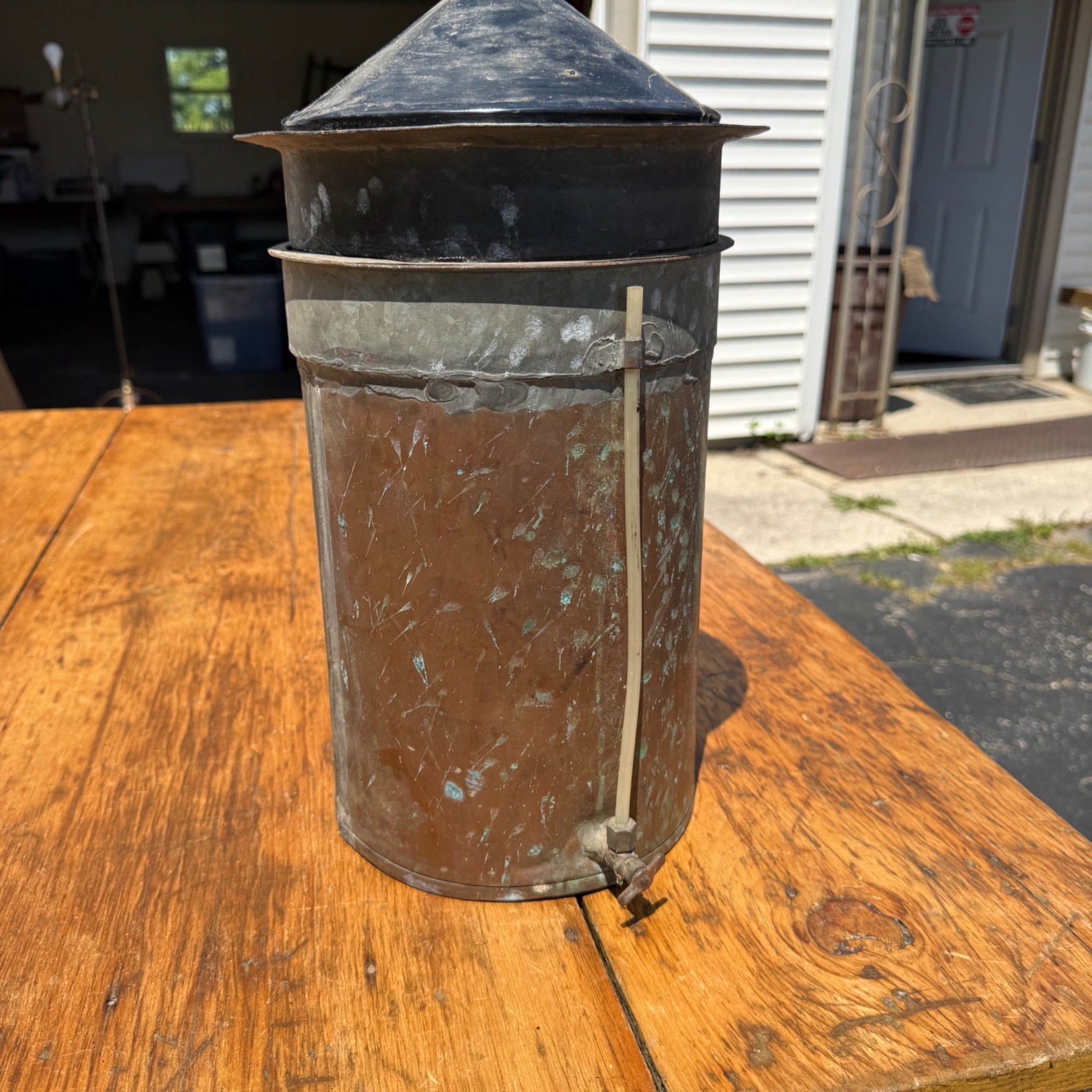 Antique Copper Moonshine Still Condenser Apparatus Primitive Farm Decor
