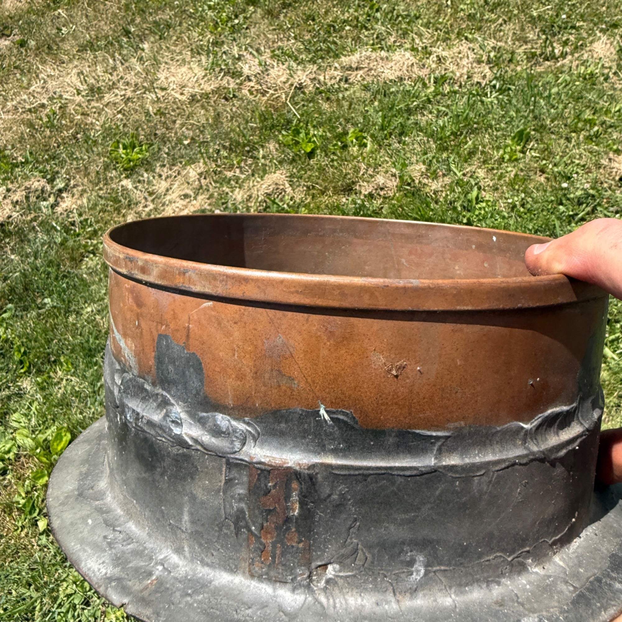 Antique Copper Moonshine Still Condenser Apparatus Primitive Farm Decor