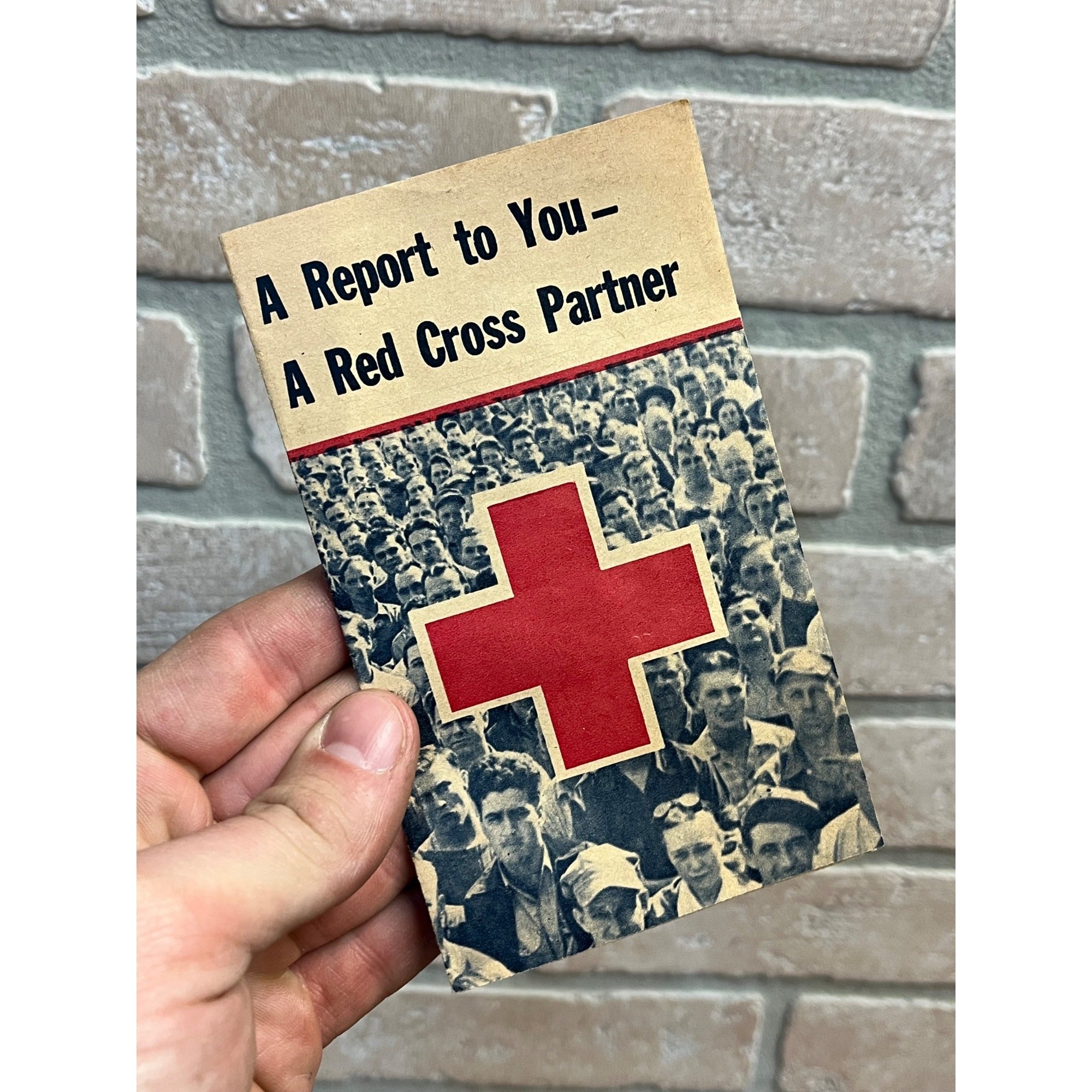 Vintage Red Cross 1945 War Fund Foreign War Relief Brochure WWII Historical Memorabilia