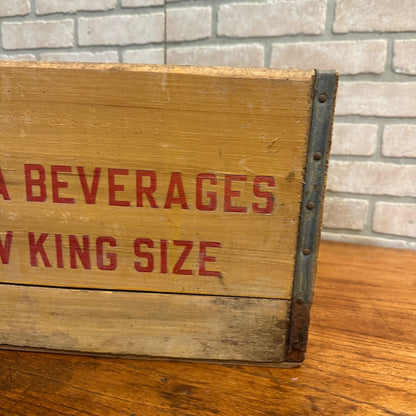 Wood Crate Box Holder Soda Pop Beverage Harra Oshkosh Wis  New King size