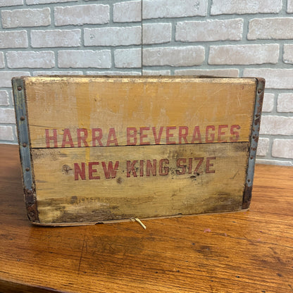 Wood Crate Box Holder Soda Pop Beverage Harra Oshkosh Wis  New King size