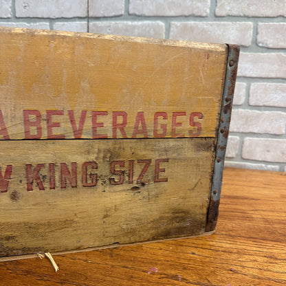 Wood Crate Box Holder Soda Pop Beverage Harra Oshkosh Wis  New King size