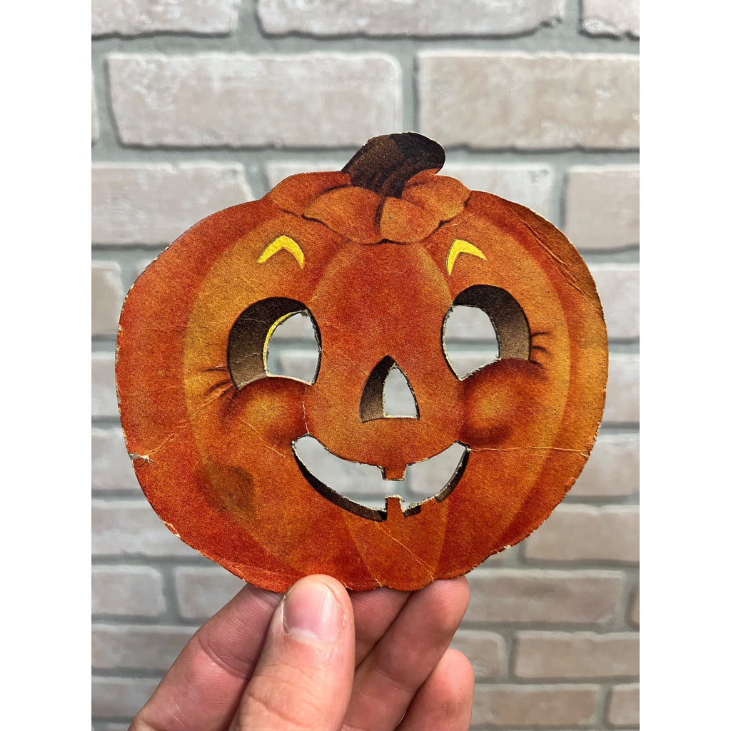Vintage 1960s Halloween Jack o' Lantern JOL Diecut --  Dennison? Beistle?