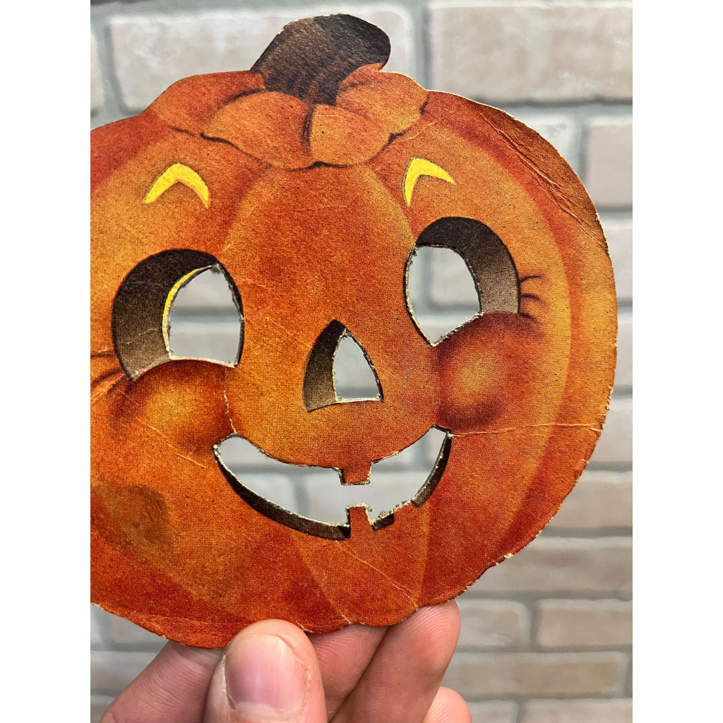 Vintage 1960s Halloween Jack o' Lantern JOL Diecut --  Dennison? Beistle?