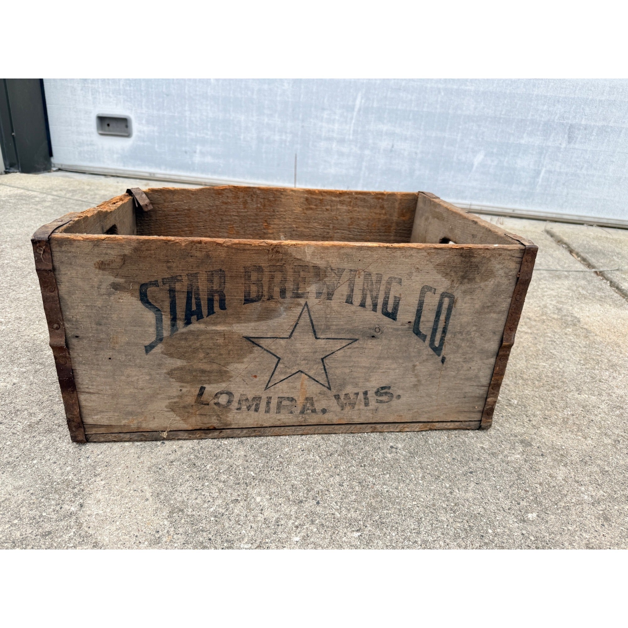 Vintage Star Brewing Co. Lomira Wisconsin Wooden Beer Crate Case Pre-Pro Wis