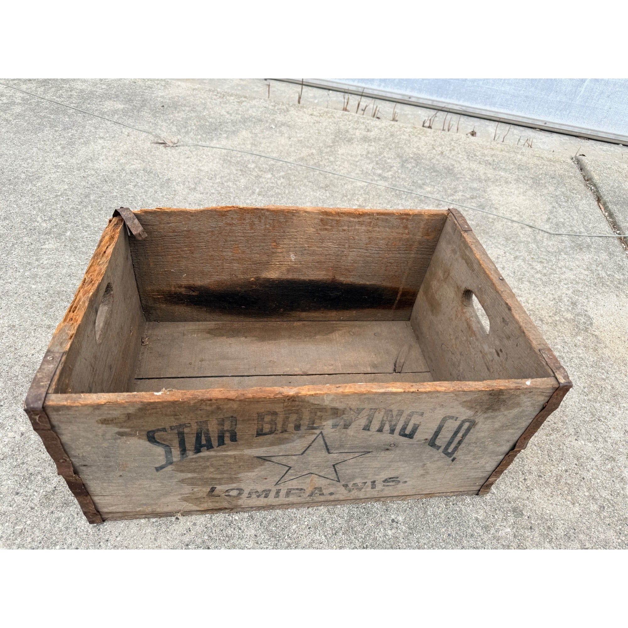 Vintage Star Brewing Co. Lomira Wisconsin Wooden Beer Crate Case Pre-Pro Wis