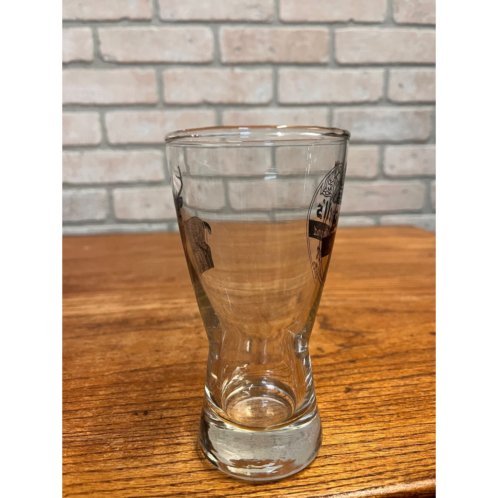 Vintage Schells Deer Brand Beer Pilsner Bar Glass 5.5" New Ulm Hourglass
