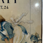 Original 1930s Halloween Party Poster Artist Signed Antique Watercoloring Artwork