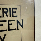 Original 1930s Halloween Party Poster Artist Signed Antique Watercoloring Artwork