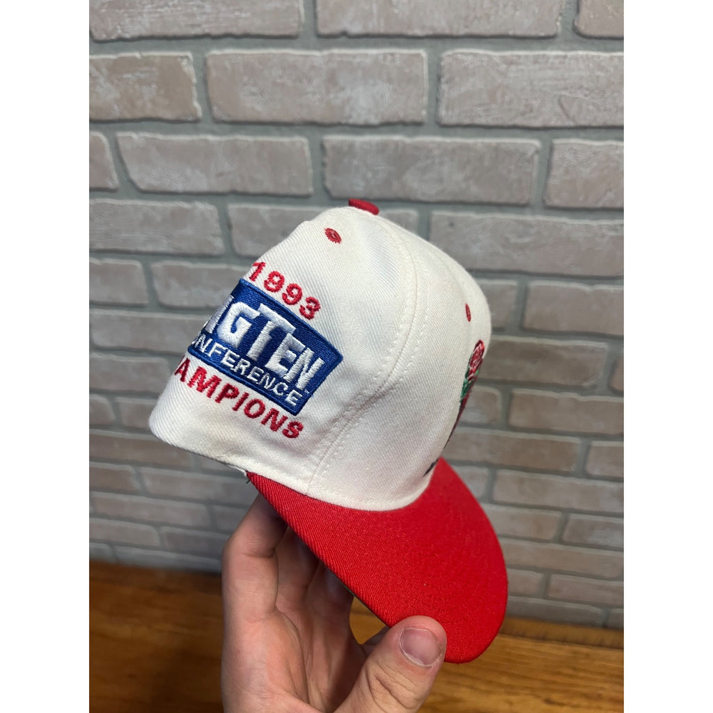 Wisconsin Badgers 1993 Rose Bowl Champions Nutmeg Vintage Snapback Cap Hat NWT
