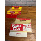 (2) Vintage Double Cola NOS Soda Carrier Totes Advertising Bottle Carrier