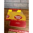 (2) Vintage Double Cola NOS Soda Carrier Totes Advertising Bottle Carrier