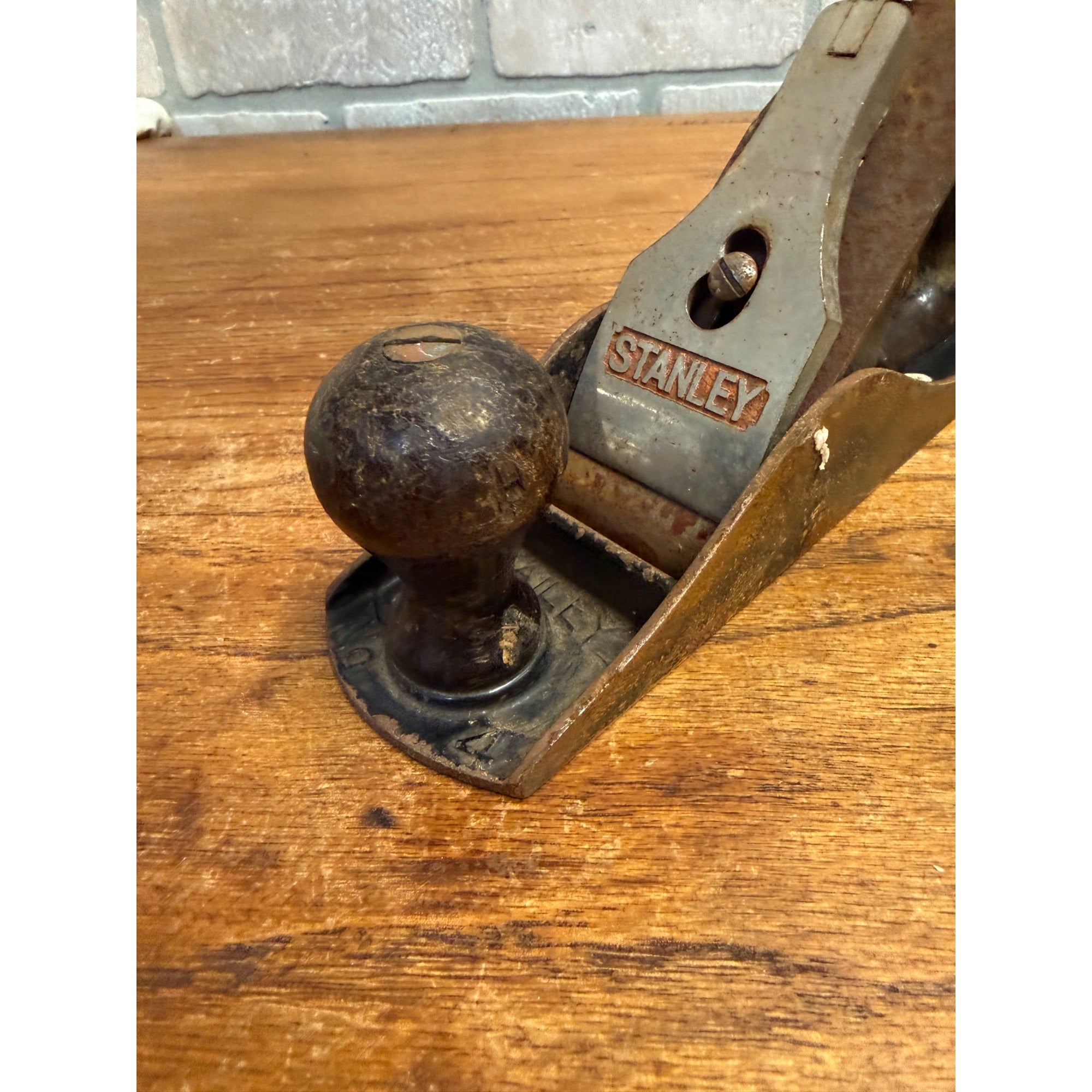 Vintage Stanley No 4 Wood Carpentry Plane Grooved Planer Tool For Restoration