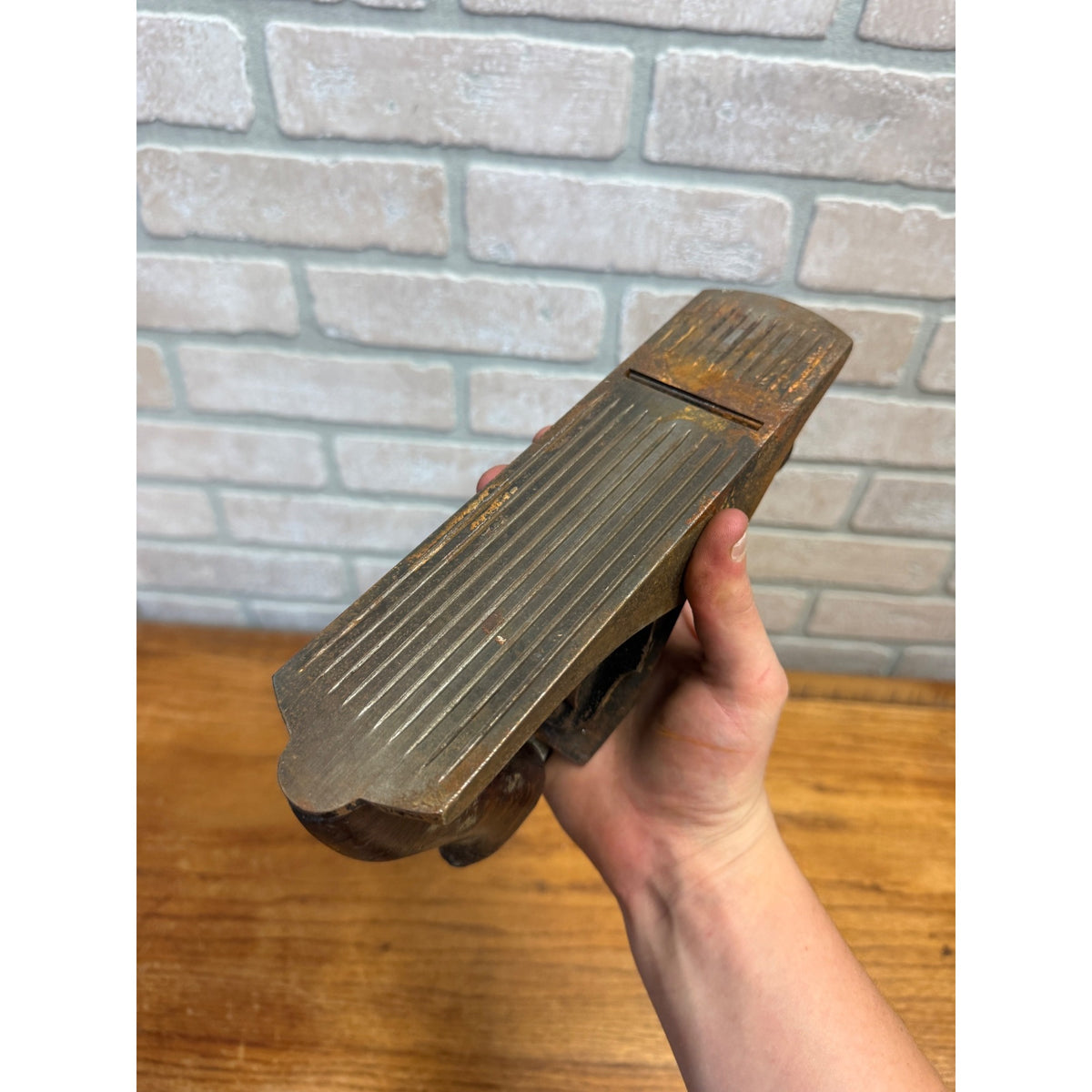 Vintage Stanley No 4 Wood Carpentry Plane Grooved Planer Tool For Restoration