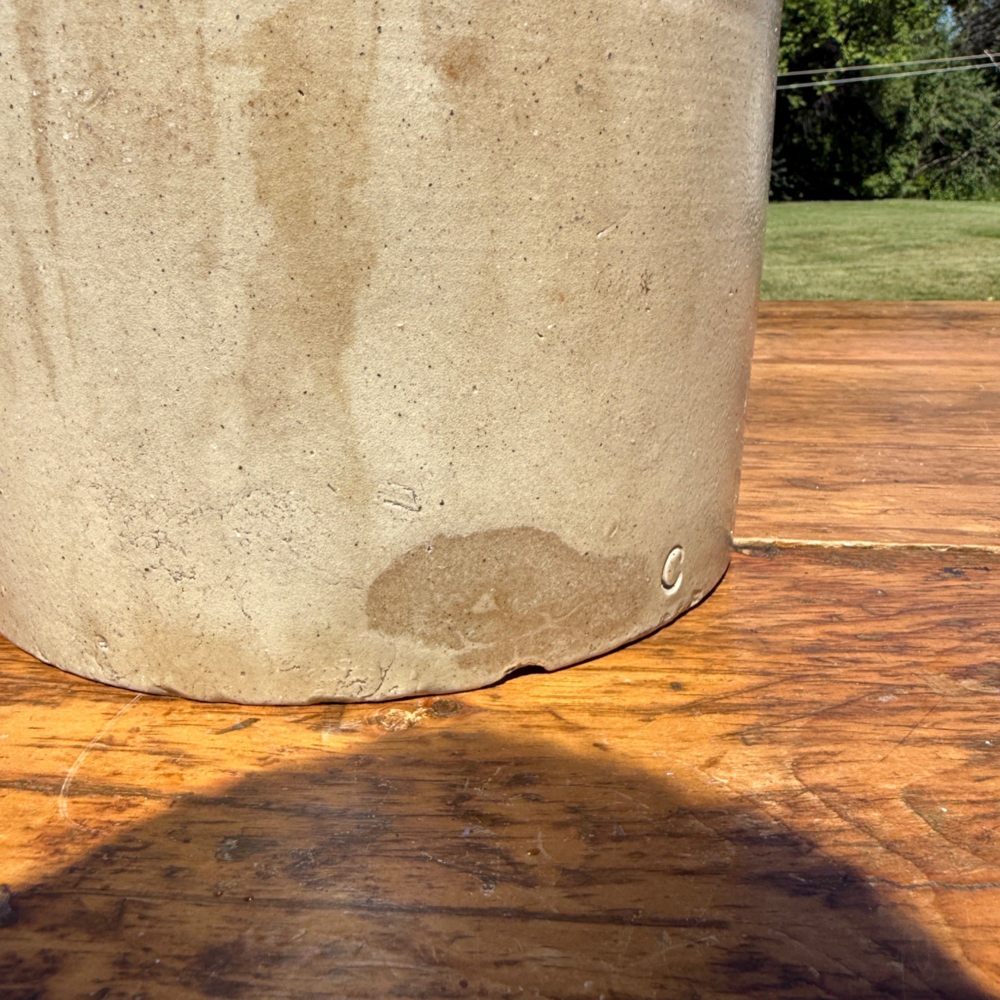 Antique 3 Gallon Stoneware Jug Cobalt Blue 3 Salt Glaze Primitive Crock Jug Akron?