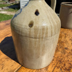 Antique 3 Gallon Stoneware Jug Cobalt Blue 3 Salt Glaze Primitive Crock Jug Akron?