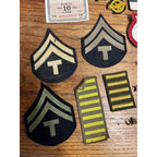 Vintage WWII Soldier Estate Lot Medals Service Patches Bars Ephemera