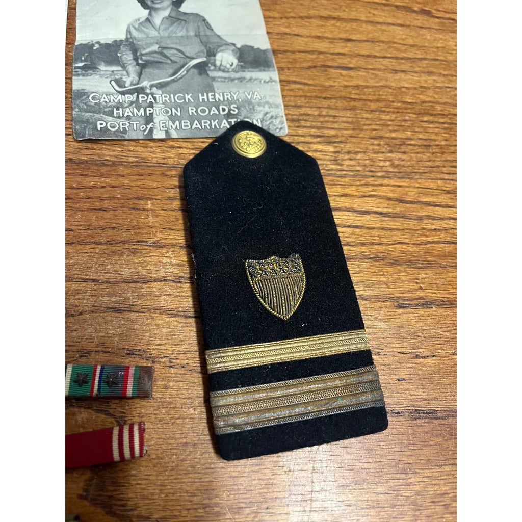 Vintage WWII Soldier Estate Lot Medals Service Patches Bars Ephemera