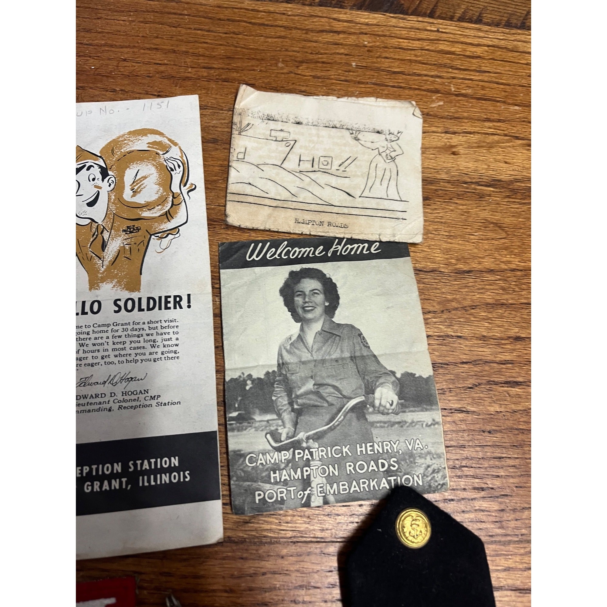 Vintage WWII Soldier Estate Lot Medals Service Patches Bars Ephemera