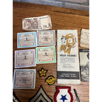 Vintage WWII Soldier Estate Lot Medals Service Patches Bars Ephemera