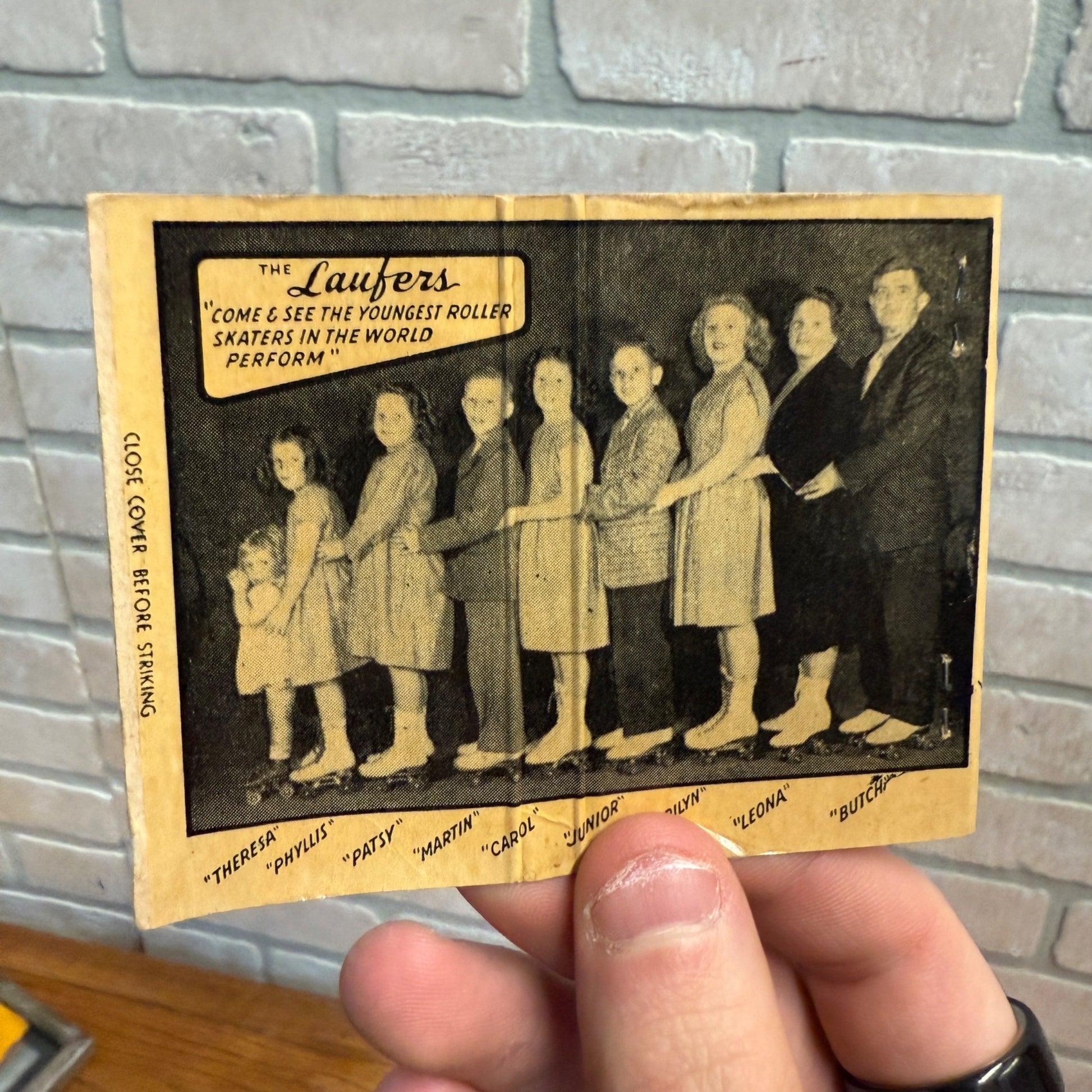 Vintage Keowns Korner Roller Rink Roller Skating Advertising Matchbook Full