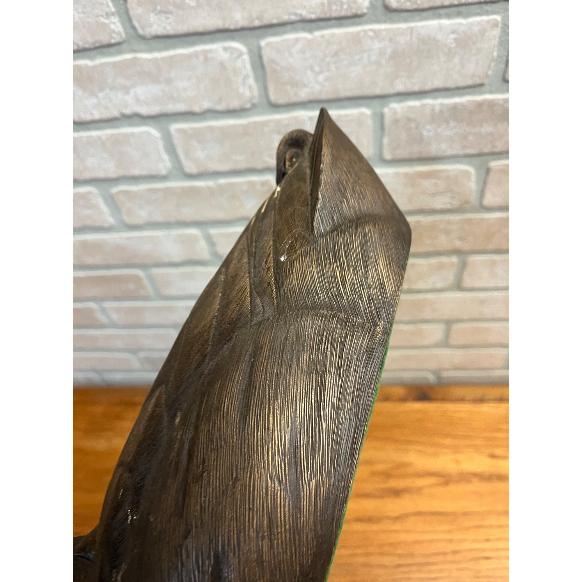 Vintage Brown Duck Decoy by Culbertson's 14" Resin