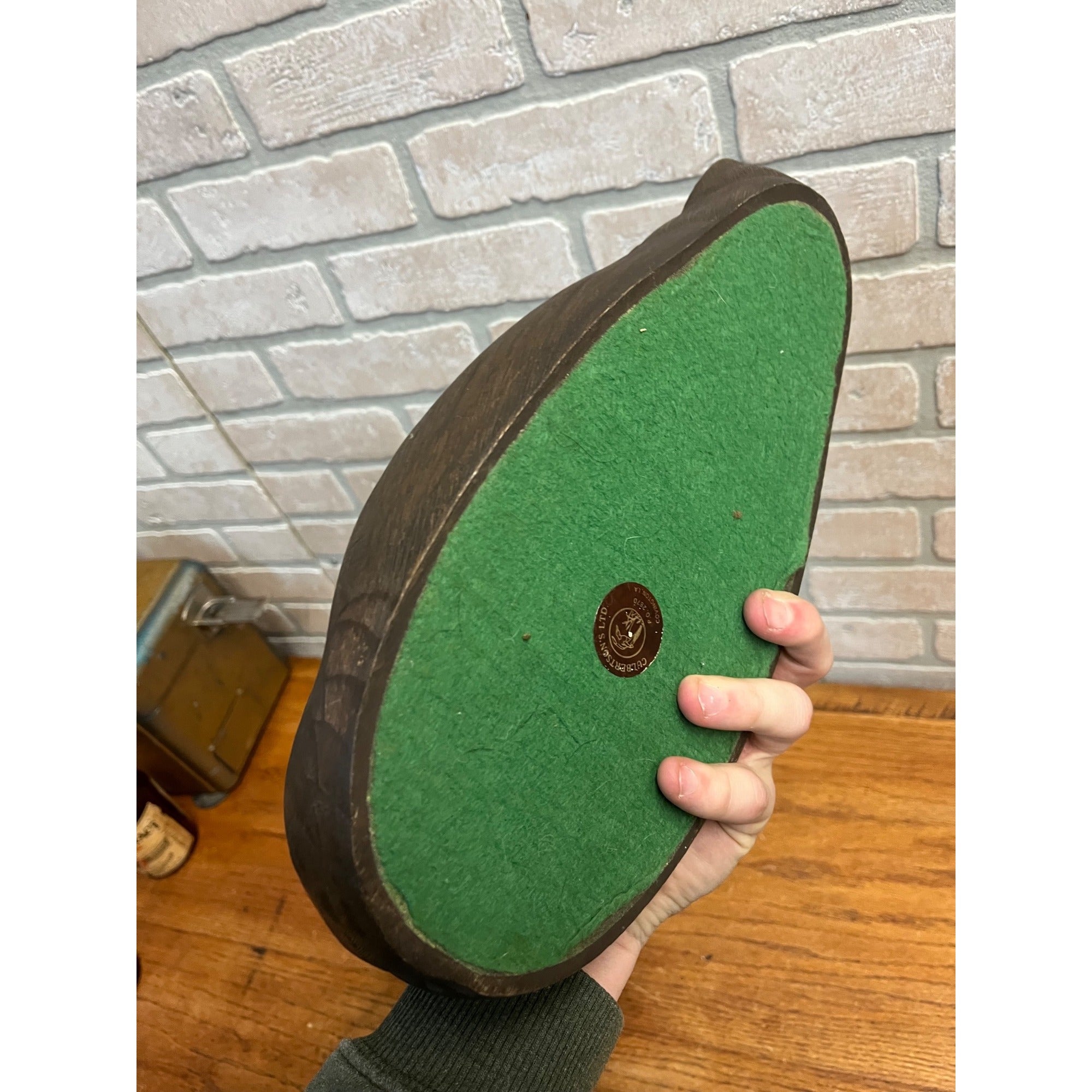 Vintage Brown Duck Decoy by Culbertson's 14" Resin