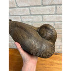Vintage Brown Duck Decoy by Culbertson's 14" Resin