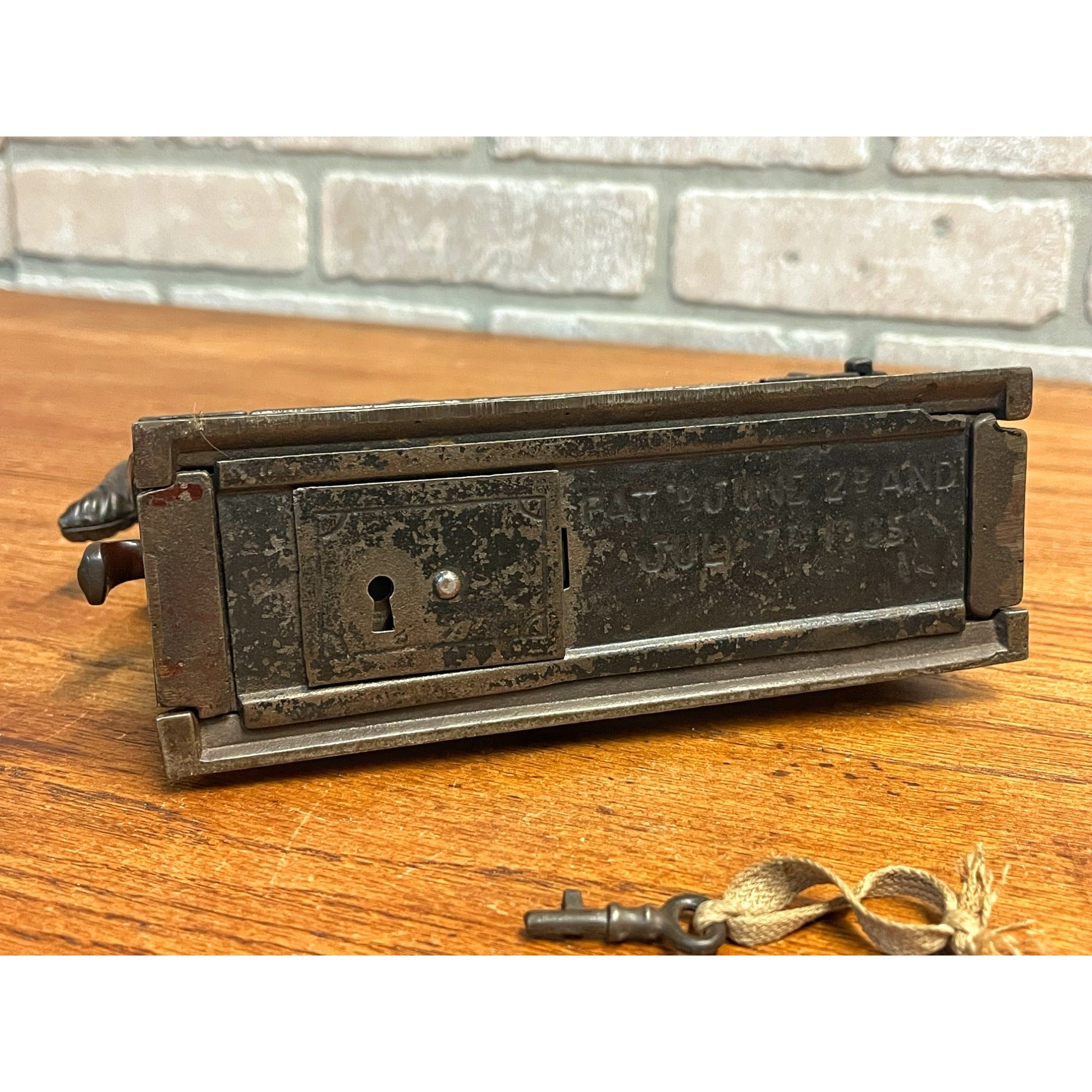 Antique Original 1885 Trick Pony Mechanical Bank & Key Shepard Hardware