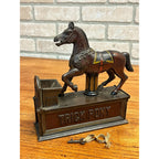 Antique Original 1885 Trick Pony Mechanical Bank & Key Shepard Hardware