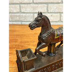 Antique Original 1885 Trick Pony Mechanical Bank & Key Shepard Hardware