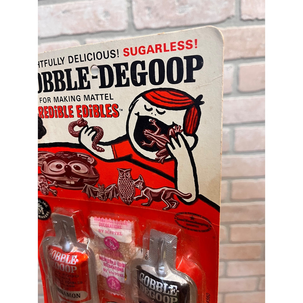 1966 Mattel Incredible Edibles Sealed Card Liquid 2 Packets of Gobble-Degoop