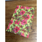 Vintage 1950s Christmas Wrapping Paper Single Sheet Gift Wrap - Poinsettias