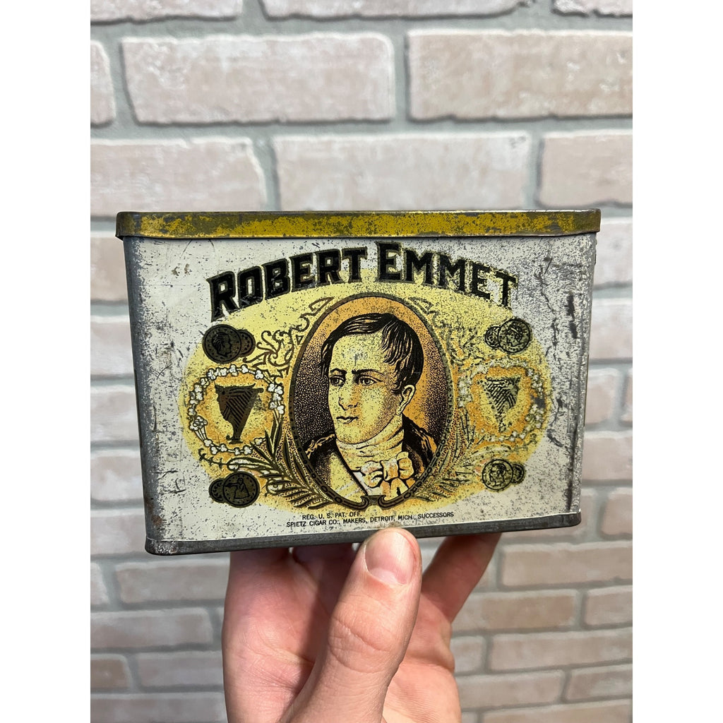 Vintage Robert Emmet Tobacco Tin Advertising  Spietz Cigar Co. Detroit MI