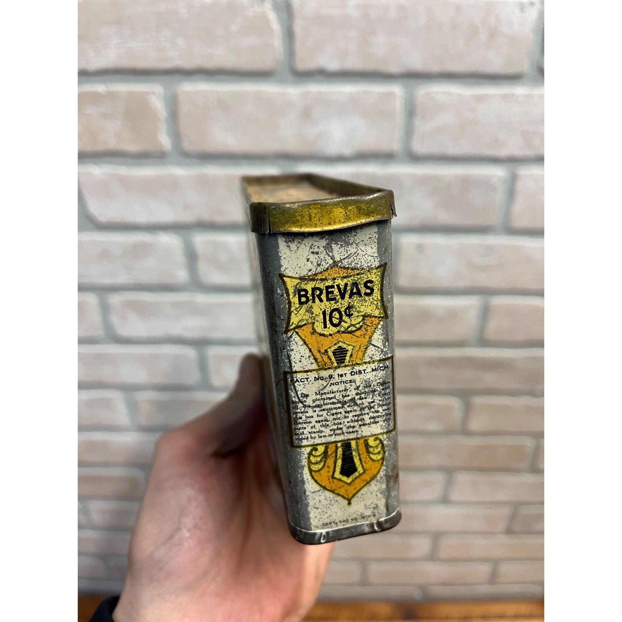 Vintage Robert Emmet Tobacco Tin Advertising  Spietz Cigar Co. Detroit MI