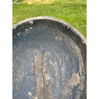 Antique Primitive Hand Turned Wooden Dough Bowl Old Black Paint AAFA Farmhouse