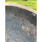 Antique Primitive Hand Turned Wooden Dough Bowl Old Black Paint AAFA Farmhouse