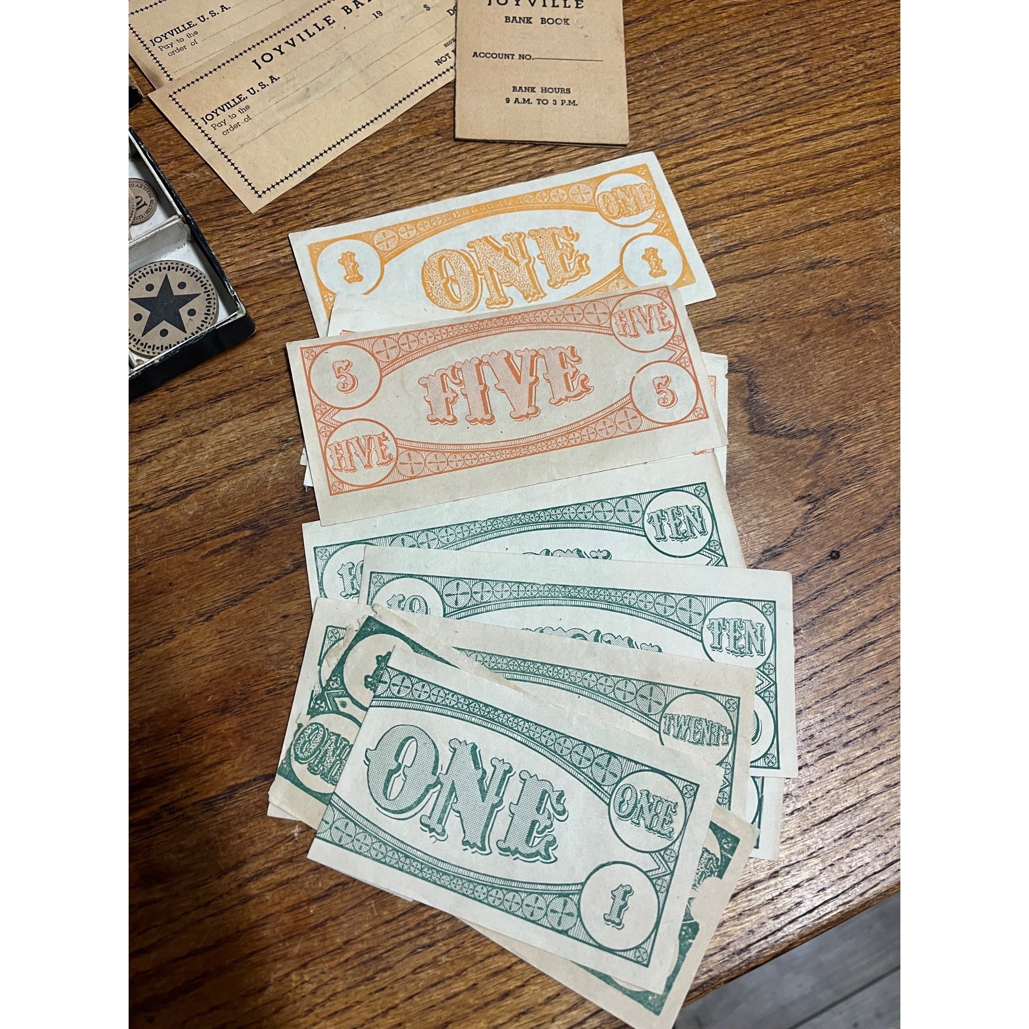 Antique 1890s Educational Toy Money - Milton Bradley - E.S. Fisher’s Patent 1877