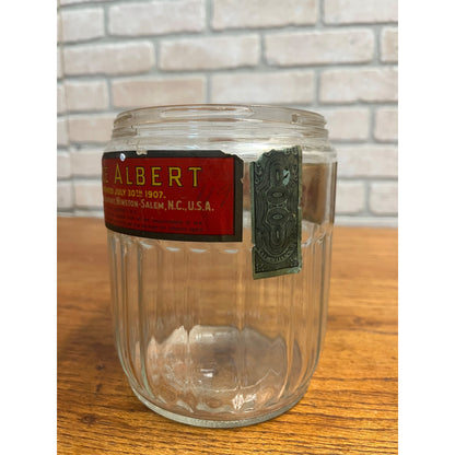 Antique Prince Albert Tobacco Glass Humidor Jar General Store Advertising