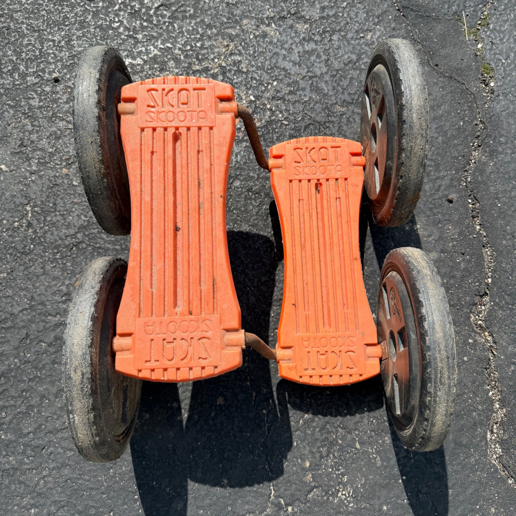 Vintage Empire Plastics Skat Skoota Pedal Skate Scooter, Sears Stand Ride-on Toy