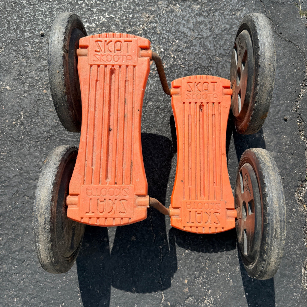Vintage Empire Plastics Skat Skoota Pedal Skate Scooter, Sears Stand Ride-on Toy